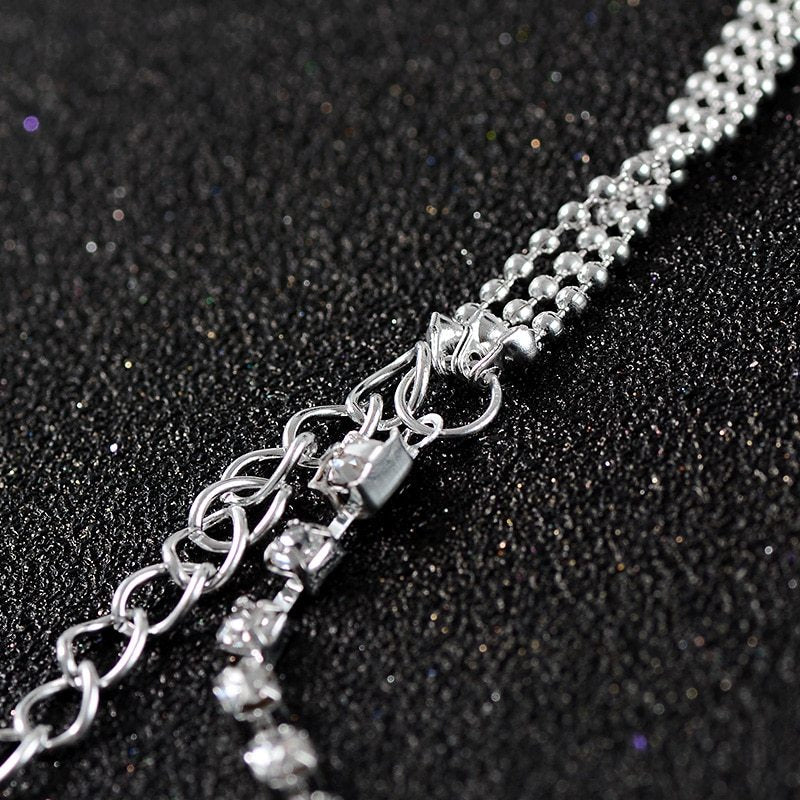 HHYDE 1PC Multilayer Crystal Anklet Foot Chain Summer Bracelet Charm Anklets Beach Foot Wedding Jewelry Gift Enkelbandje