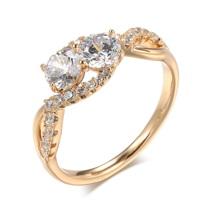 Fashion And Creative Moissanite Diamond Rings Rose Gold Womens