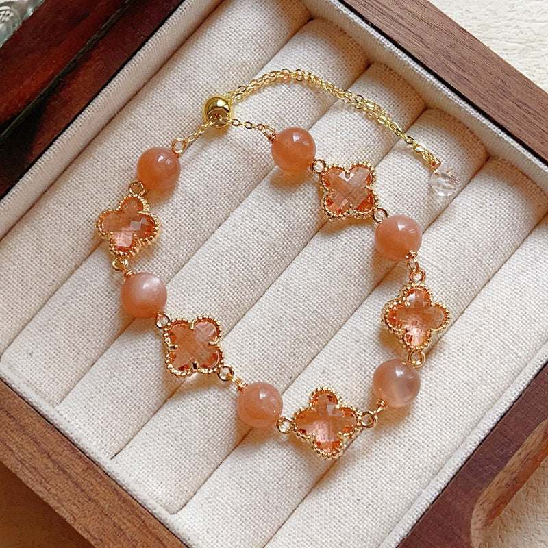 Natural Amethyst Citrine Alloy Bracelet