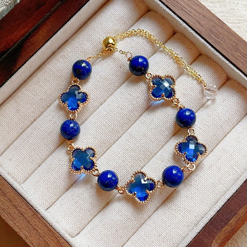 Natural Amethyst Citrine Alloy Bracelet