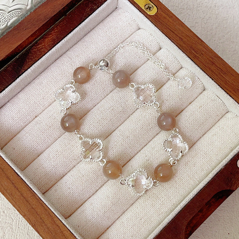 Natural Amethyst Citrine Alloy Bracelet