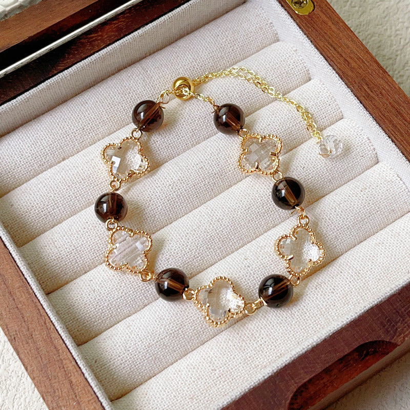 Natural Amethyst Citrine Alloy Bracelet