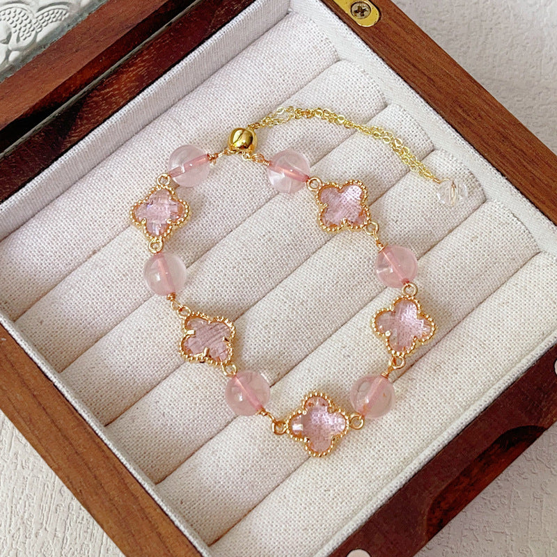 Natural Amethyst Citrine Alloy Bracelet