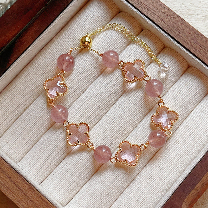 Natural Amethyst Citrine Alloy Bracelet