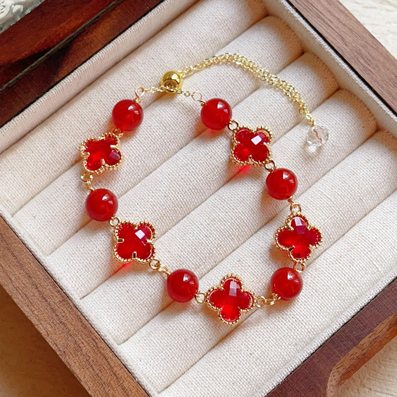 Natural Amethyst Citrine Alloy Bracelet